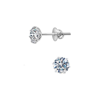 Premokshi  925 Sterling Silver Stud Earrings (925-EAR103-4MM)