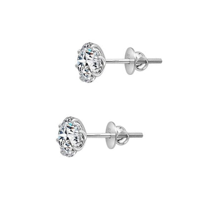 Premokshi  925 Sterling Silver Stud Earrings (925-EAR103-6MM)