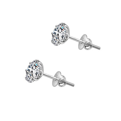 Premokshi  925 Sterling Silver Stud Earrings (925-EAR103-6MM)