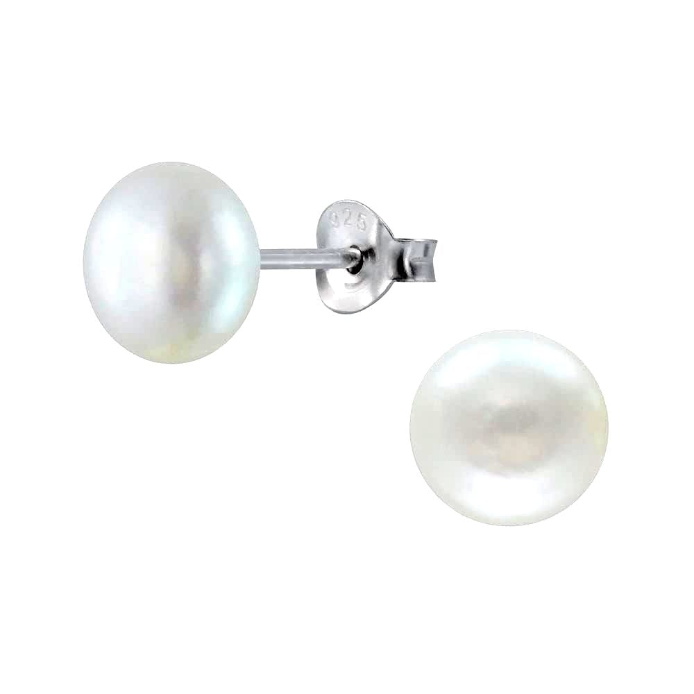 Premokshi Fresh Water Pearl 925 Sterling Silver Stud Earrings (925-EAR-1-8MM)