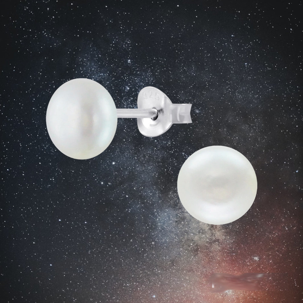 Premokshi Fresh Water Pearl 925 Sterling Silver Stud Earrings (925-EAR-1-8MM)