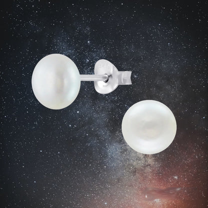 Premokshi Fresh Water Pearl 925 Sterling Silver Stud Earrings (925-EAR-1-8MM)