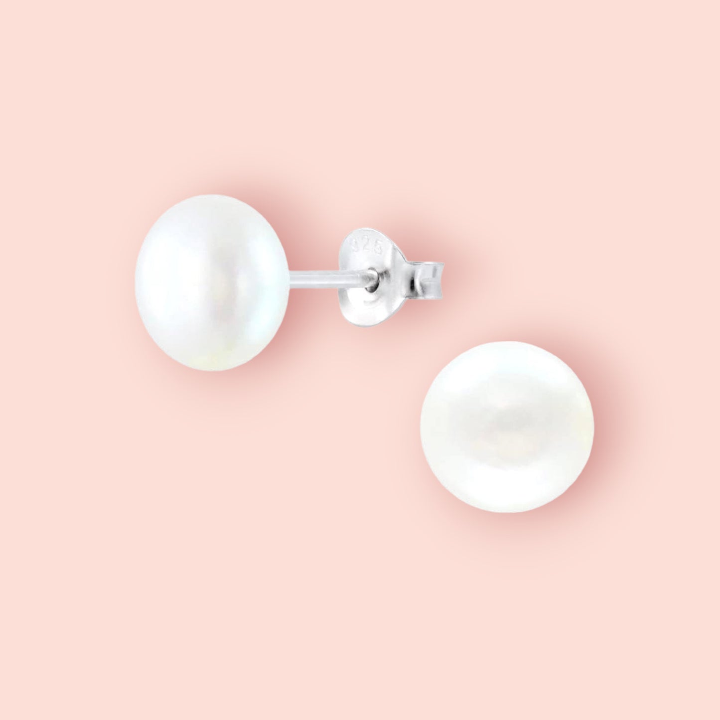 Premokshi Fresh Water Pearl 925 Sterling Silver Stud Earrings (925-EAR-1-7MM)