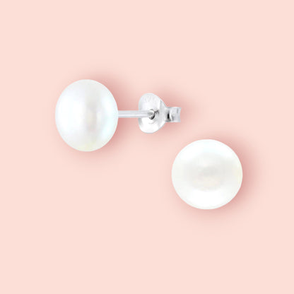Premokshi Fresh Water Pearl 925 Sterling Silver Stud Earrings (925-EAR-1-7MM)