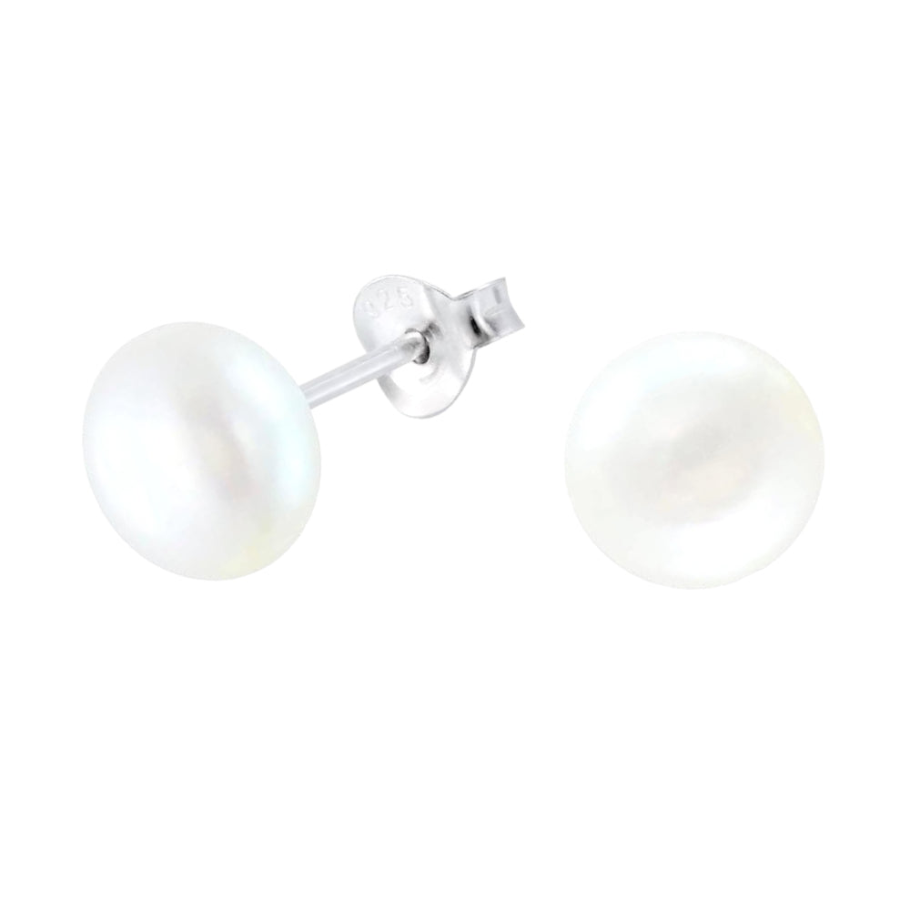 Premokshi Fresh Water Pearl 925 Sterling Silver Stud Earrings (925-EAR-1-7MM)