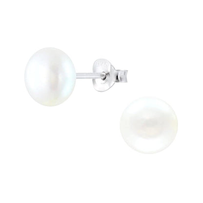Premokshi Fresh Water Pearl 925 Sterling Silver Stud Earrings (925-EAR-1-7MM)