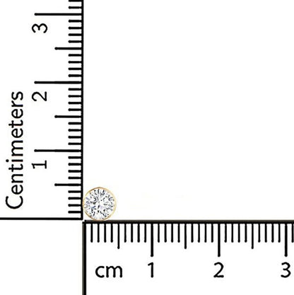 Pure Yellow Gold Stud Earring For Women, Man, Boys and Girls (EAR101-5MM-WHITE)