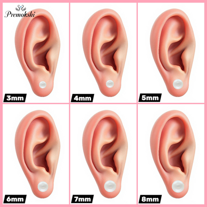 Premokshi Fresh Water Pearl 925 Sterling Silver Stud Earrings (925-EAR-1-7MM)